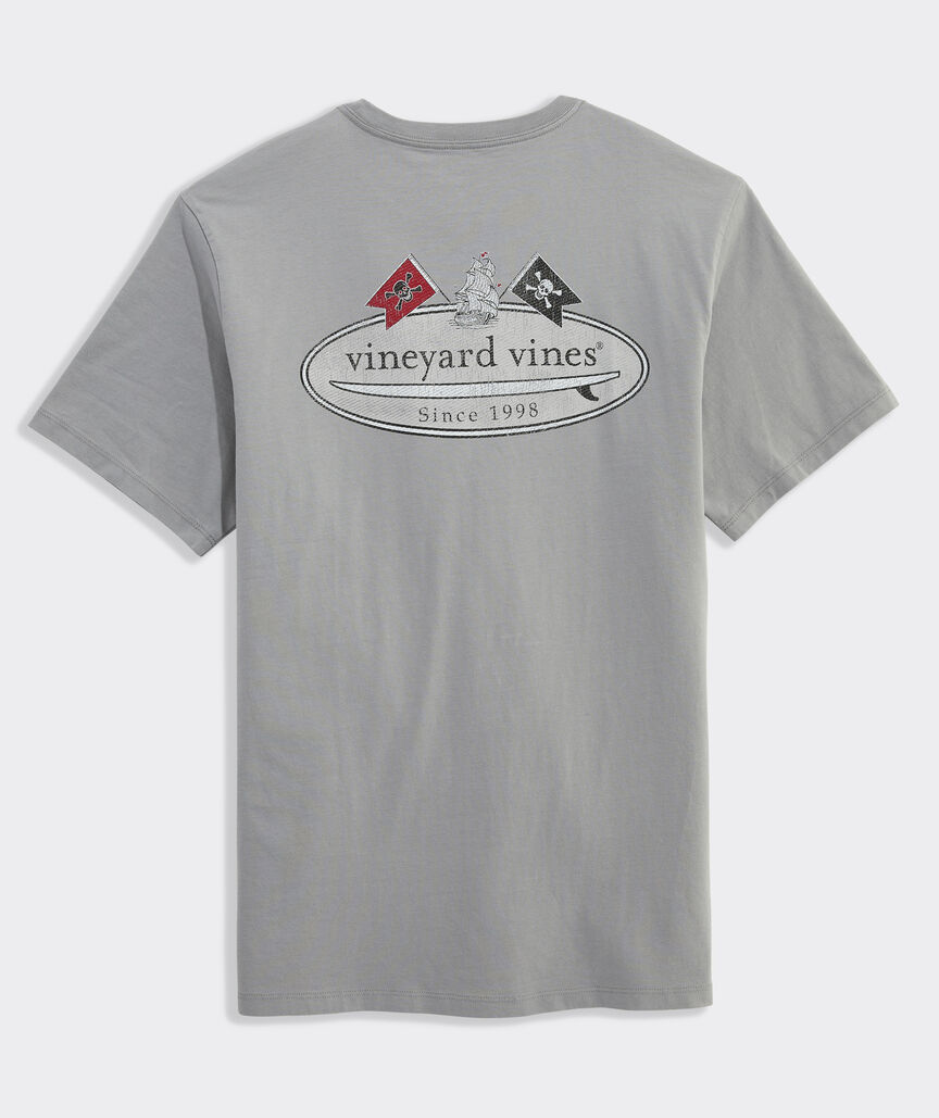 Pirate Ship Surf Logo Short-Sleeve Pocket Tee