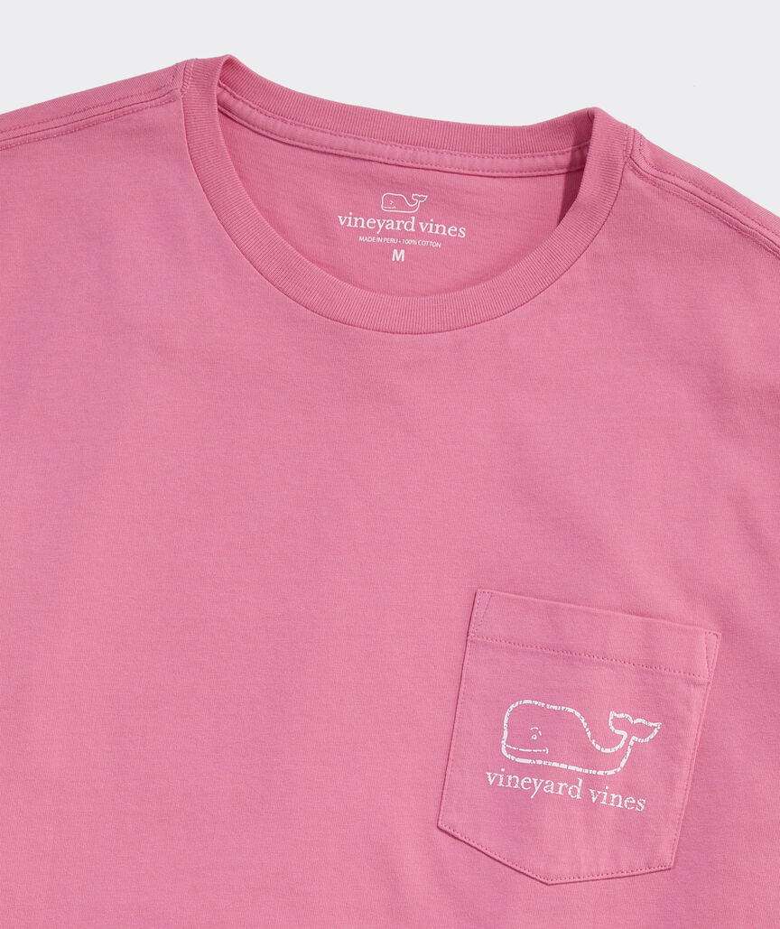 Two-Tone Vintage Whale Short Sleeve Pocket Tee