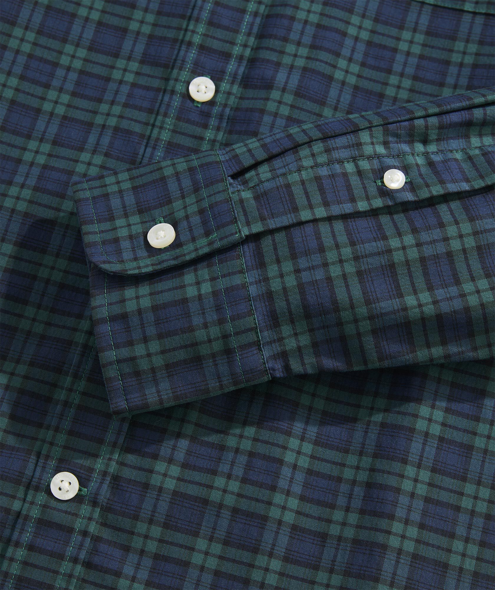 Performance Cotton Pine Plaid Shirt