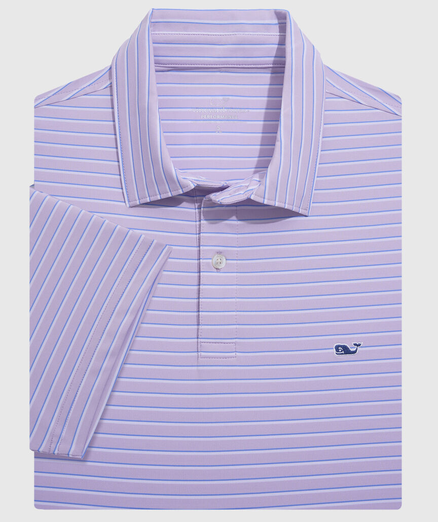 OUTLET Boys' Stripe Performance Polo