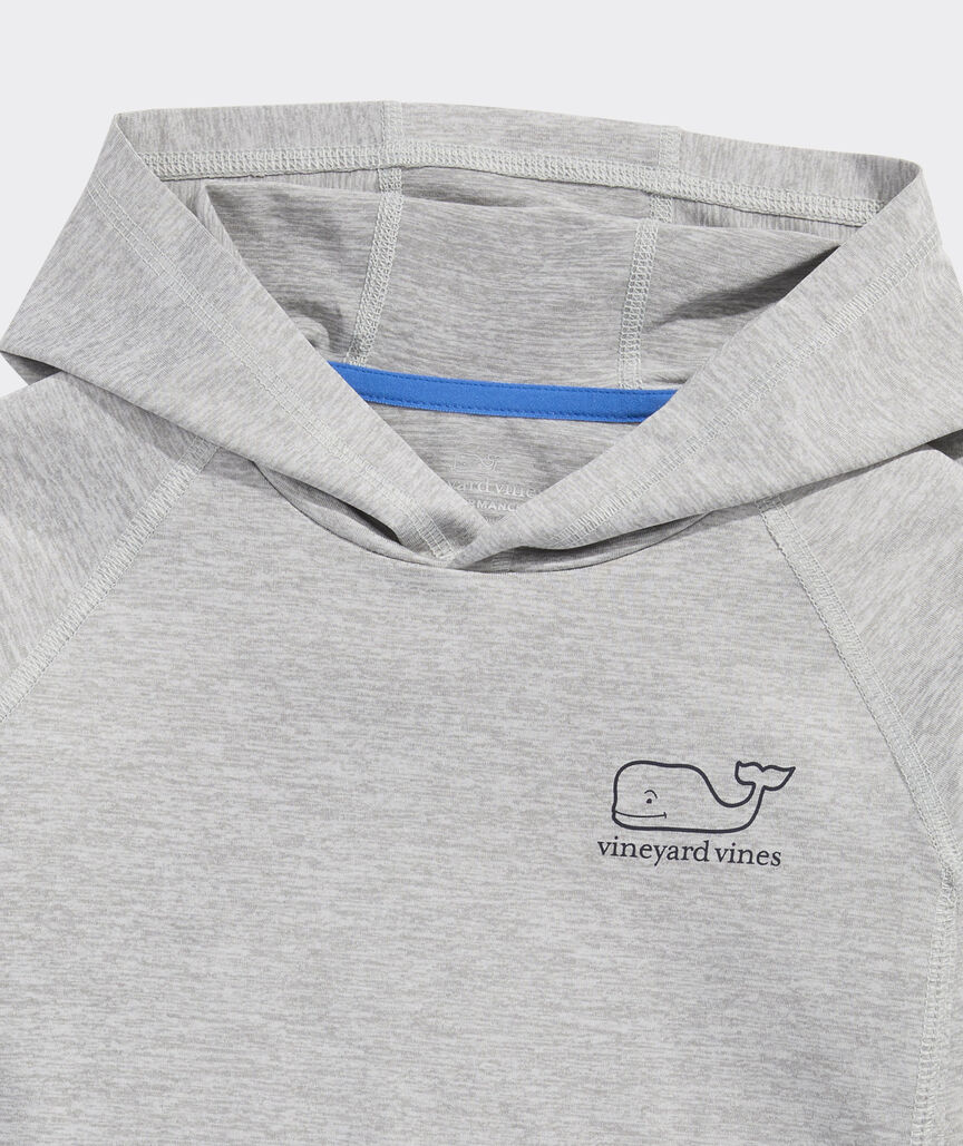 Boys' Performance Whale Outline Harbor Sun Hoodie Tee