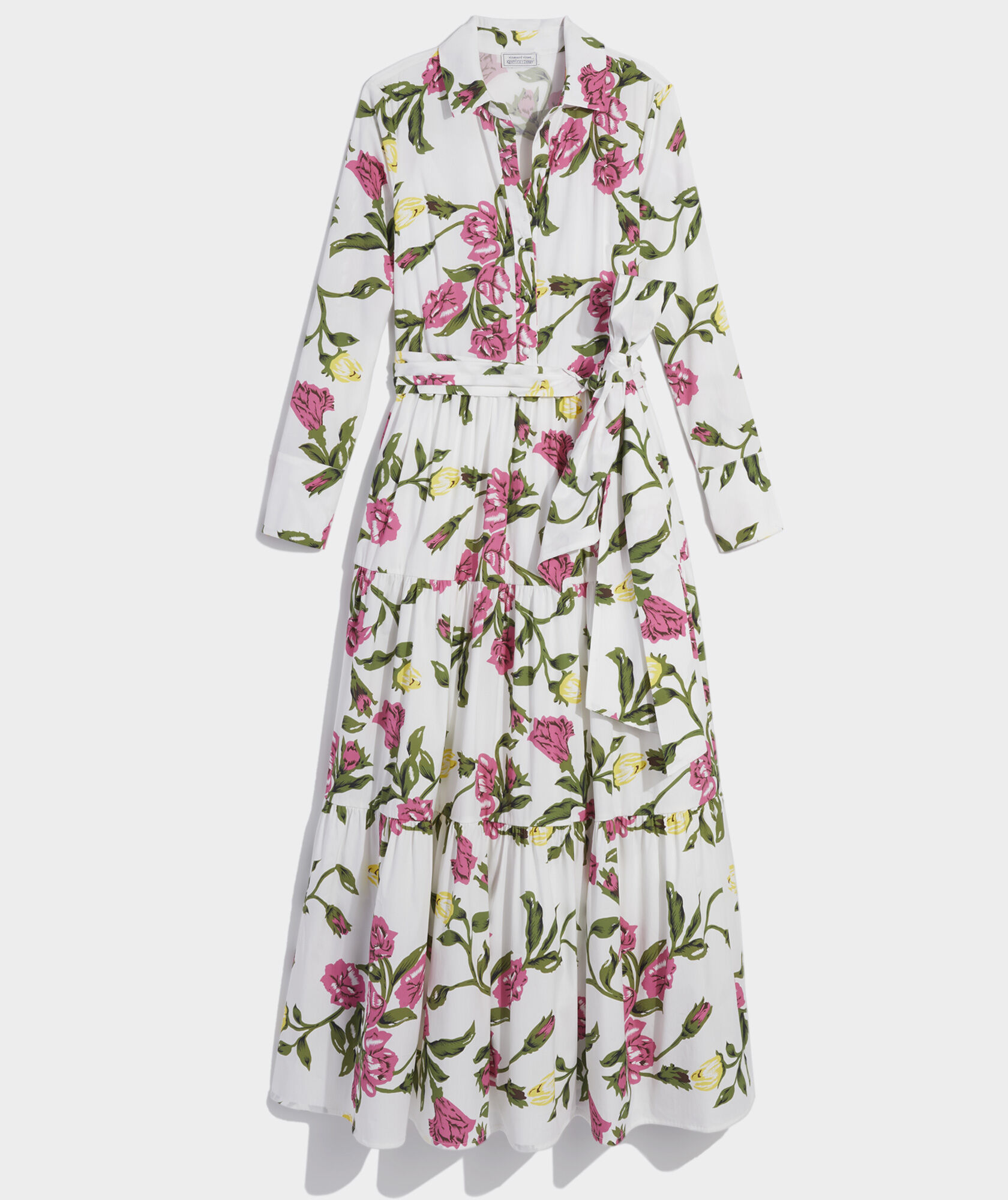 Shop Kentucky Derby Roses Tiered Shirtdress at vineyard vines