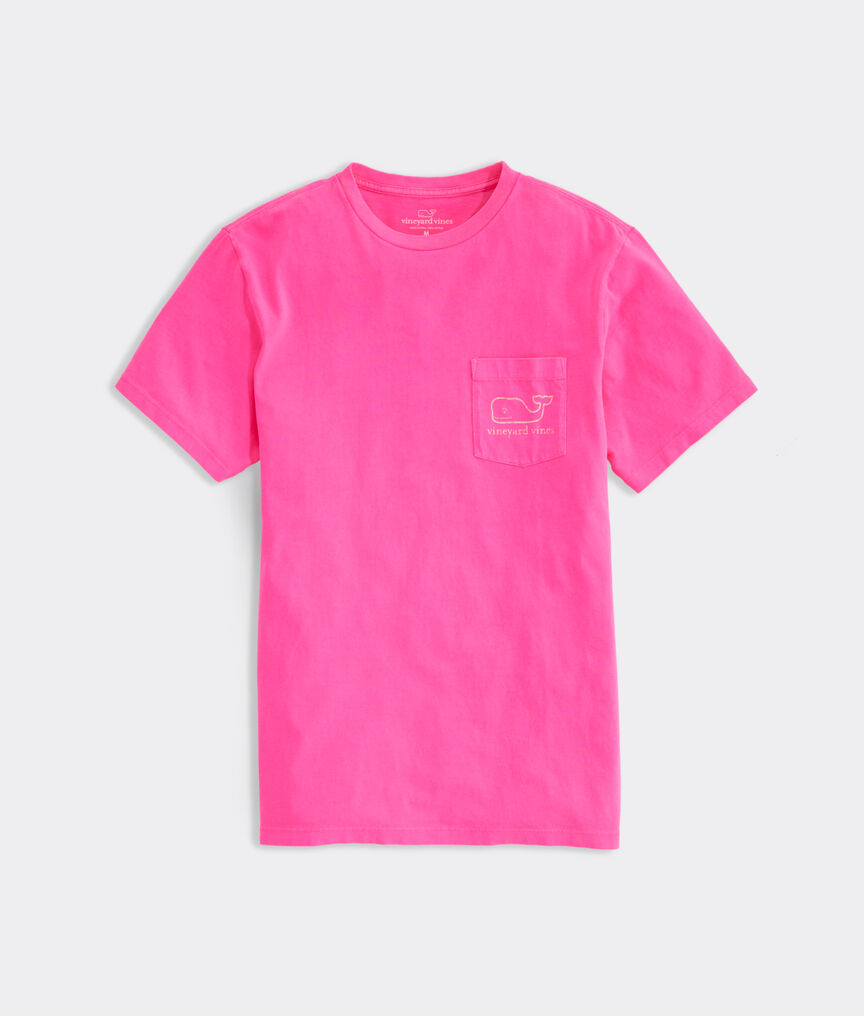 Neon Garment Dyed Vintage Whale Short-Sleeve Pocket Tee