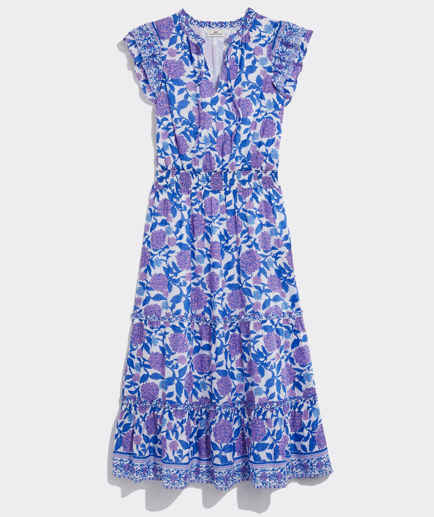 Shop Hydrangea Block Print Maxi Dress at vineyard vines