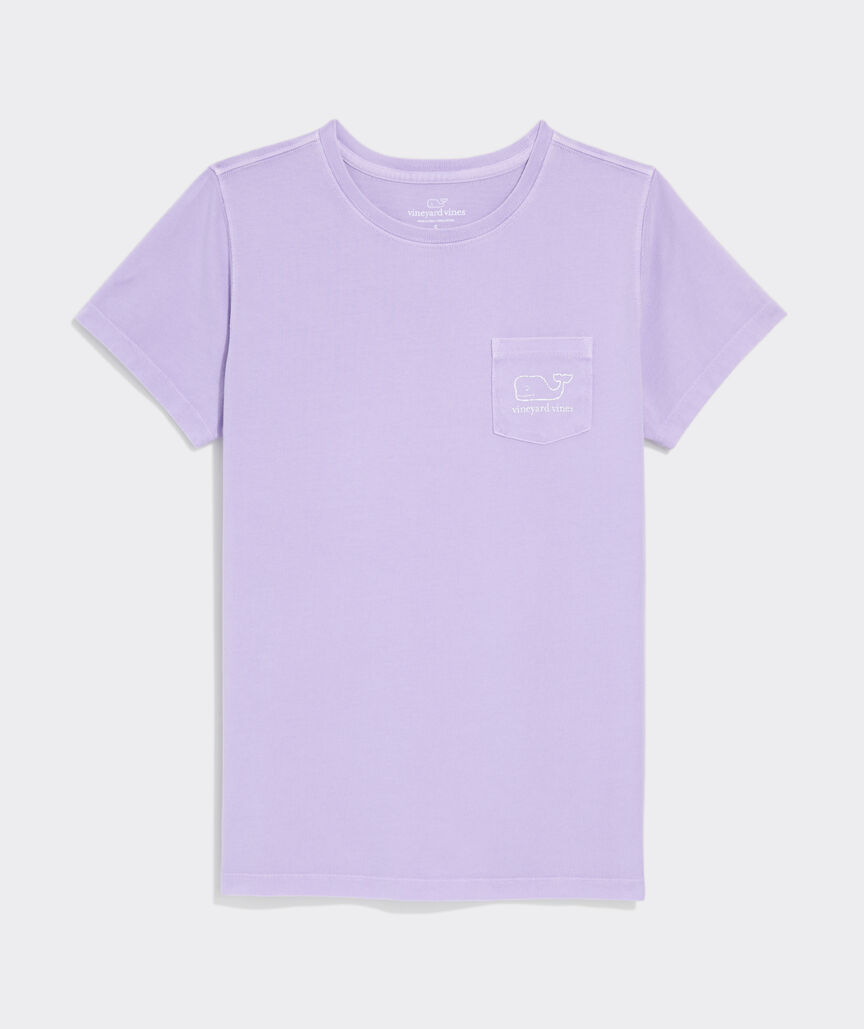 Women's Garment-Dyed Vintage Whale Short-Sleeve Pocket Tee