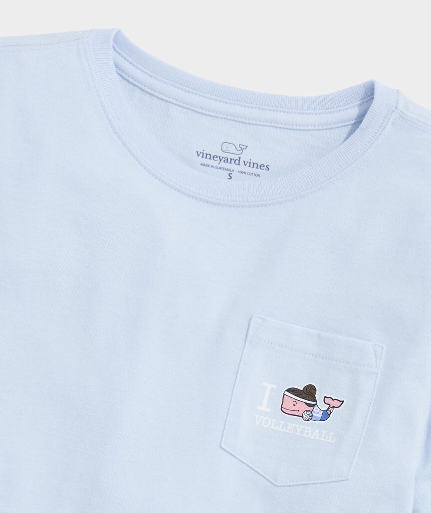 Girls' I Whale Volleyball Long-Sleeve Pocket Tee