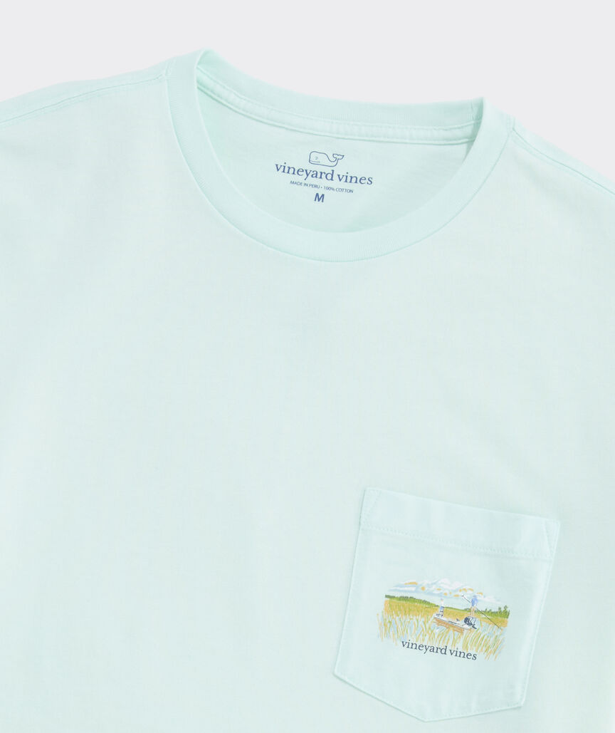 Marsh Sketched Scenic Short-Sleeve Pocket Tee