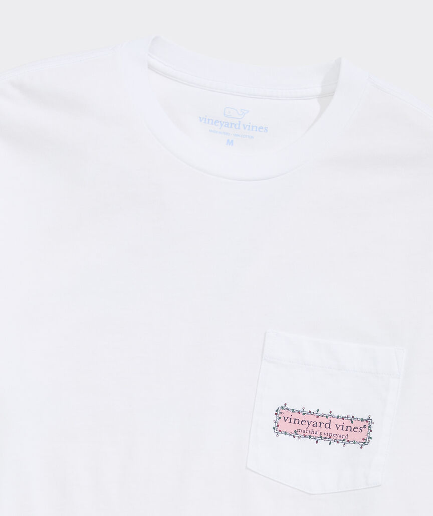 String Lights Pups Logo Box Long-Sleeve Pocket Tee