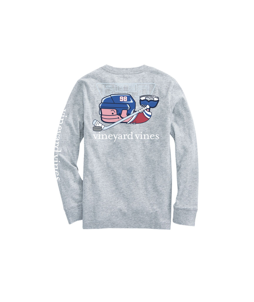 OUTLET Boys' Hockey Whale Long-Sleeve Pocket Tee
