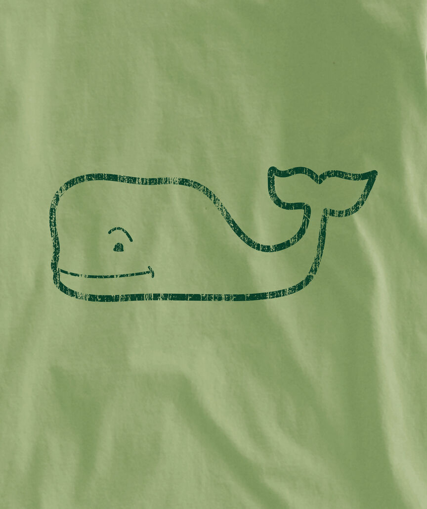 Outlet Long-Seeve Vintage Whale Graphic T-Shirt