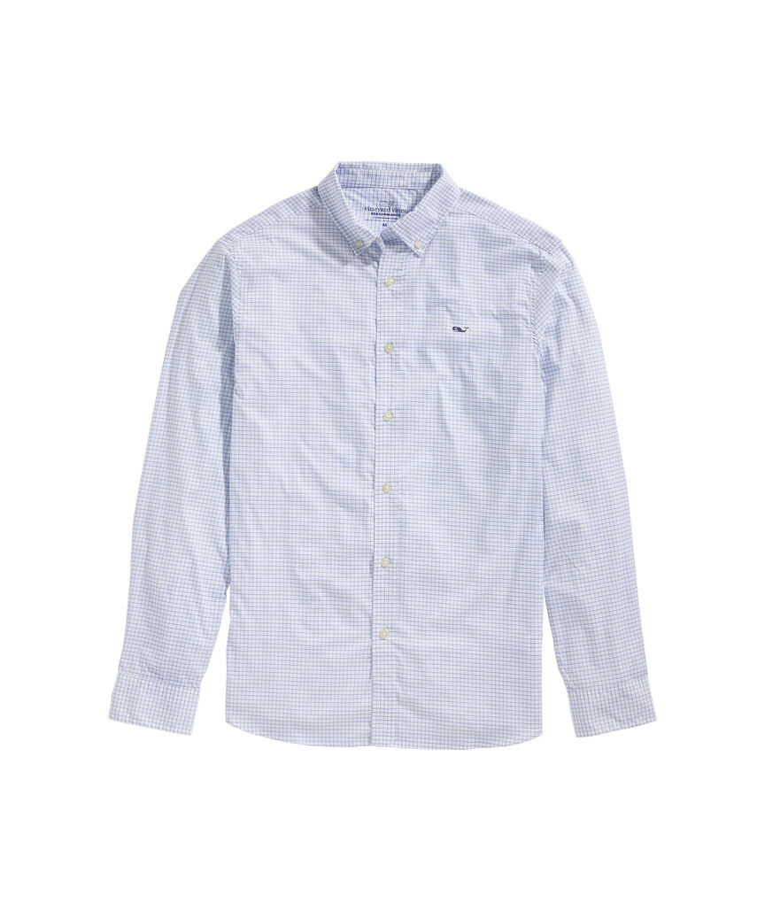OUTLET Calabash Check Classic Performance Whale Shirt