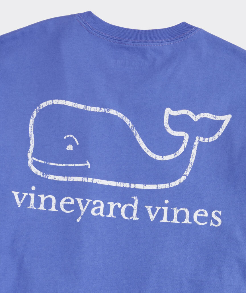 Two-Tone Vintage Whale Short Sleeve Pocket Tee