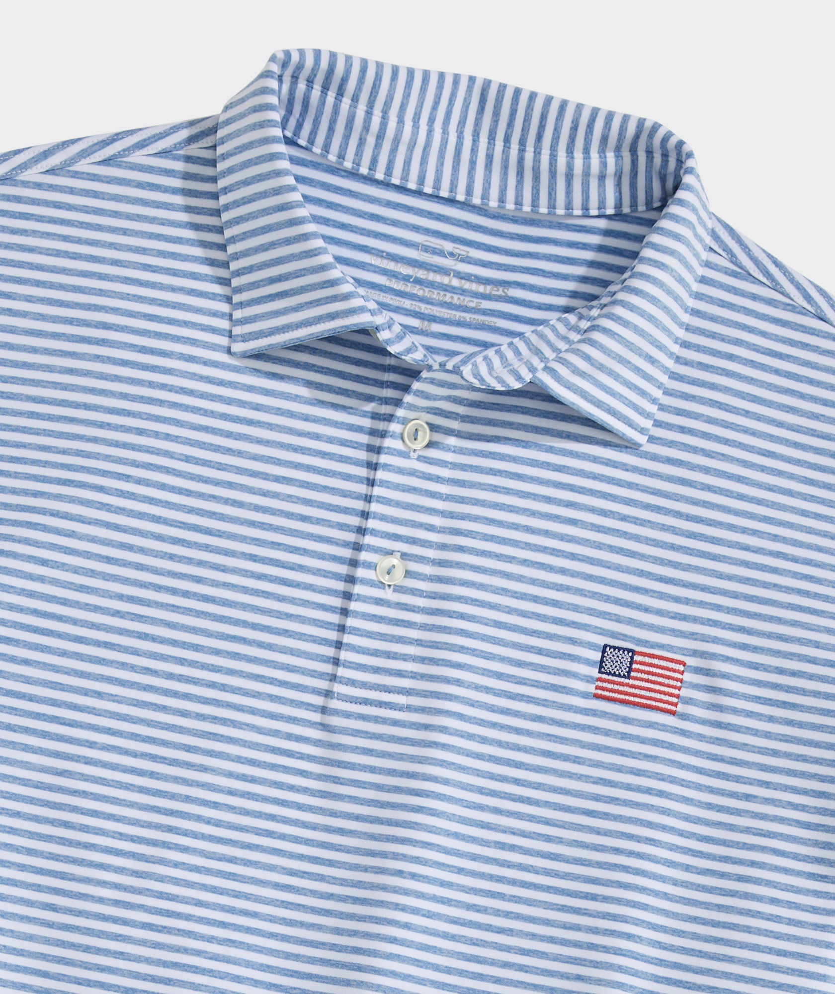 American Flag Performance Winstead Stripe Sankaty Polo