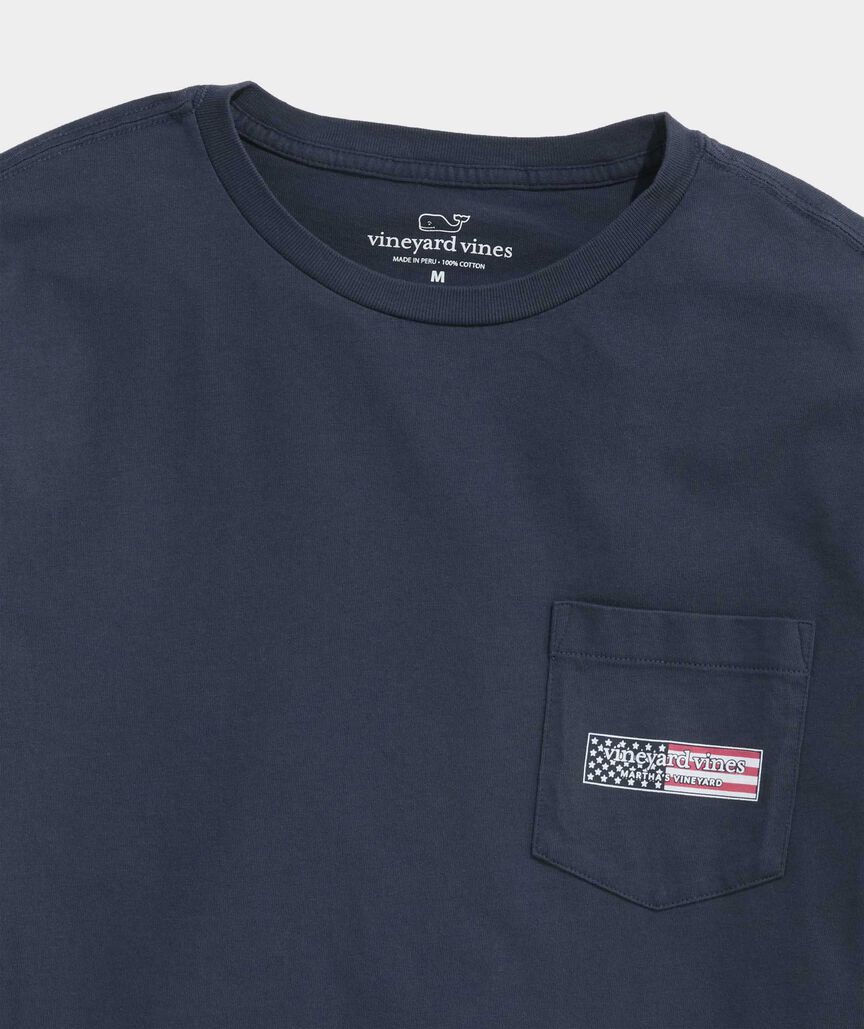 OUTLET USA Logo Box Long-Sleeve Pocket Tee