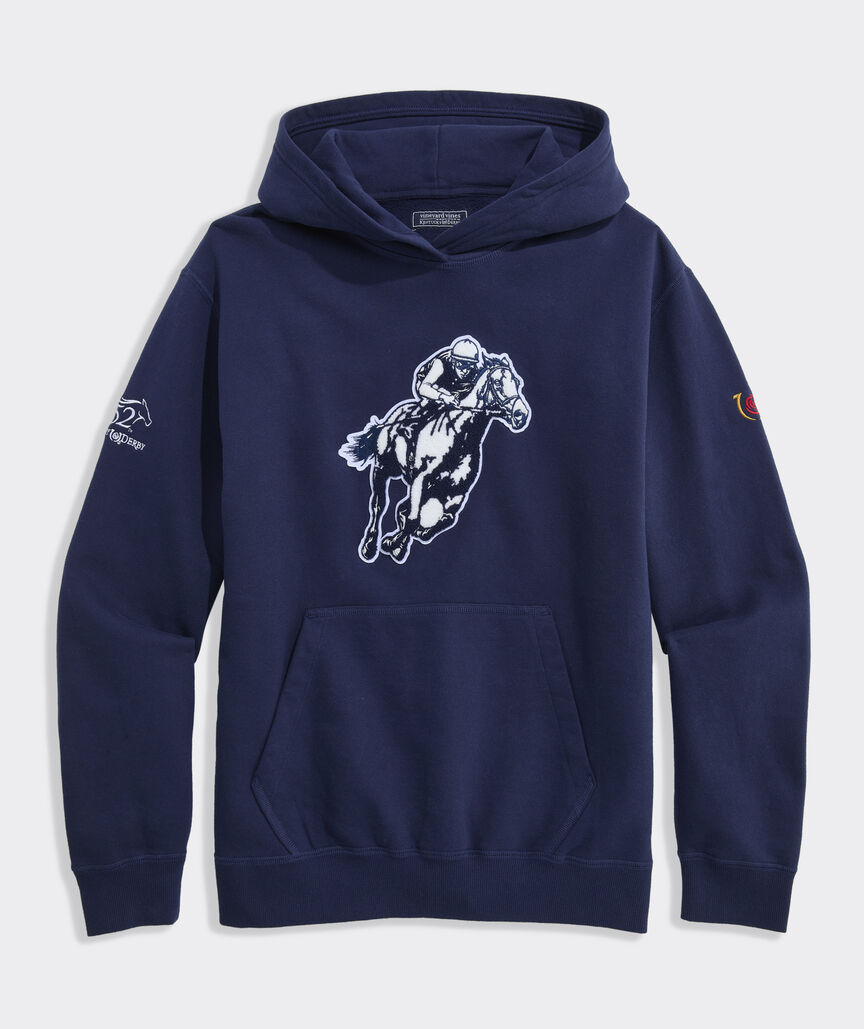 Kentucky Derby Galloping Horse Surf Terry Hoodie