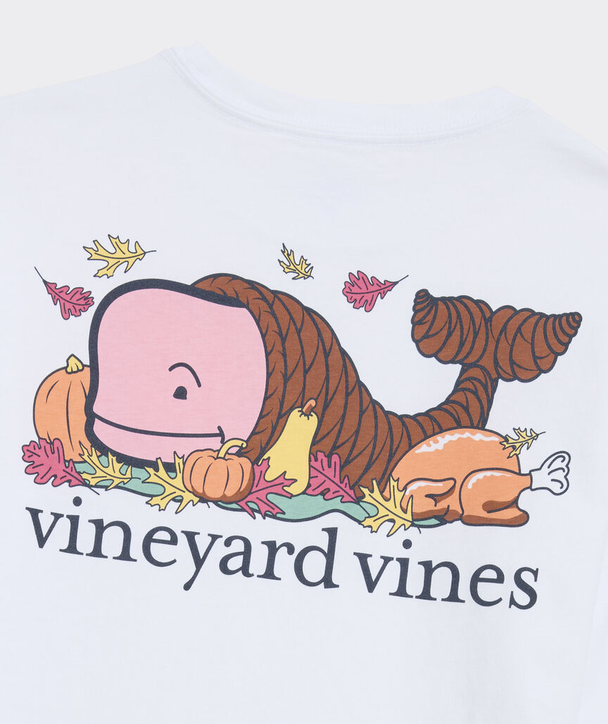 Boys' Whale Cornucopia Long-Sleeve Pocket Tee