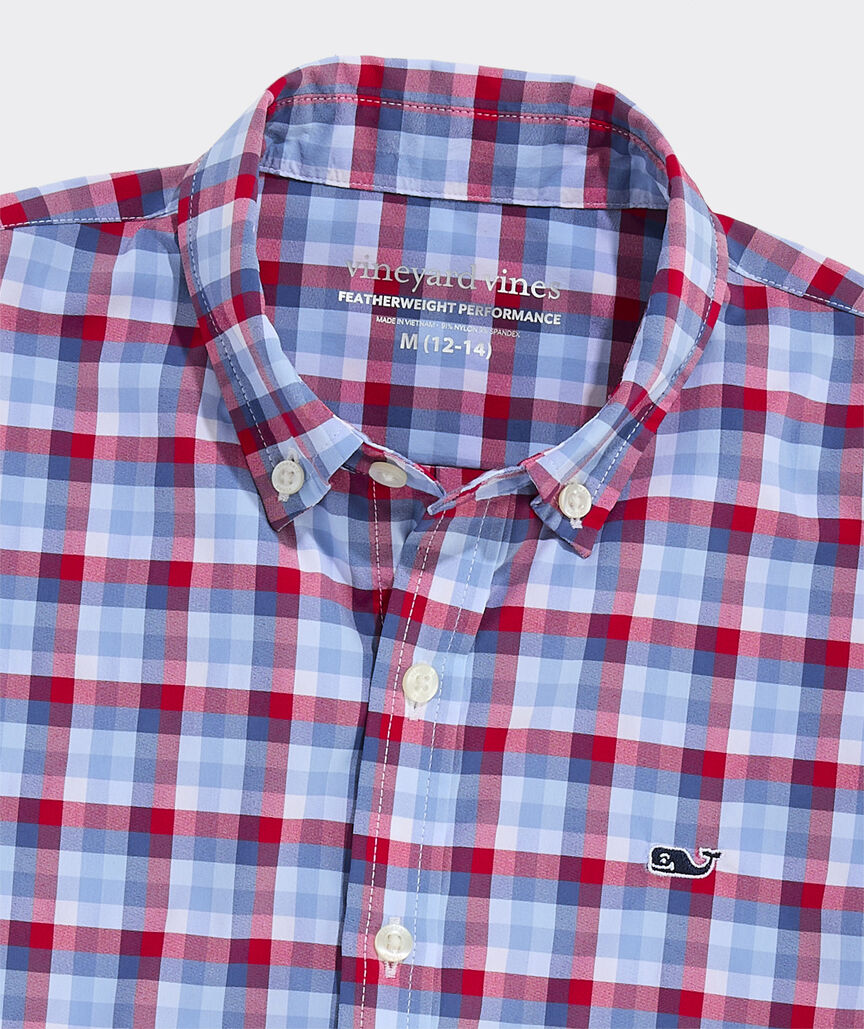 Boys' Performance Grenadine Check Featherweight Shirt