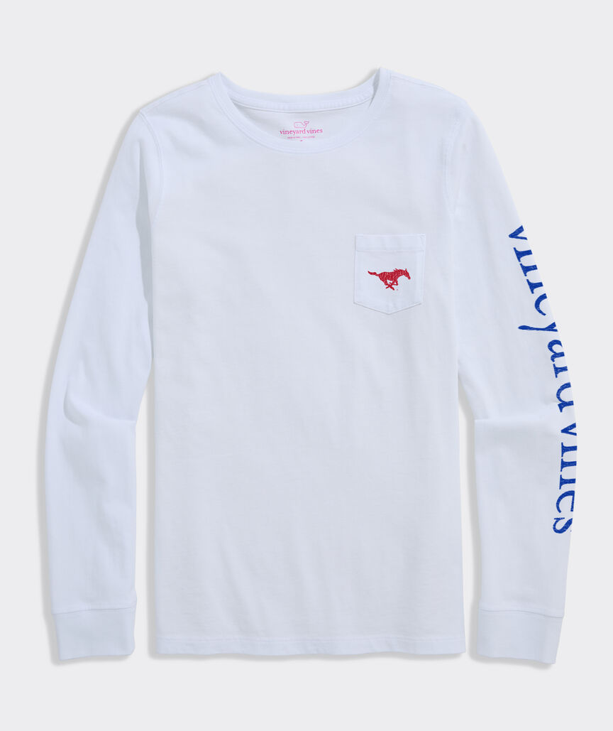 SMU Women's Tailgate Long-Sleeve Pocket Tee