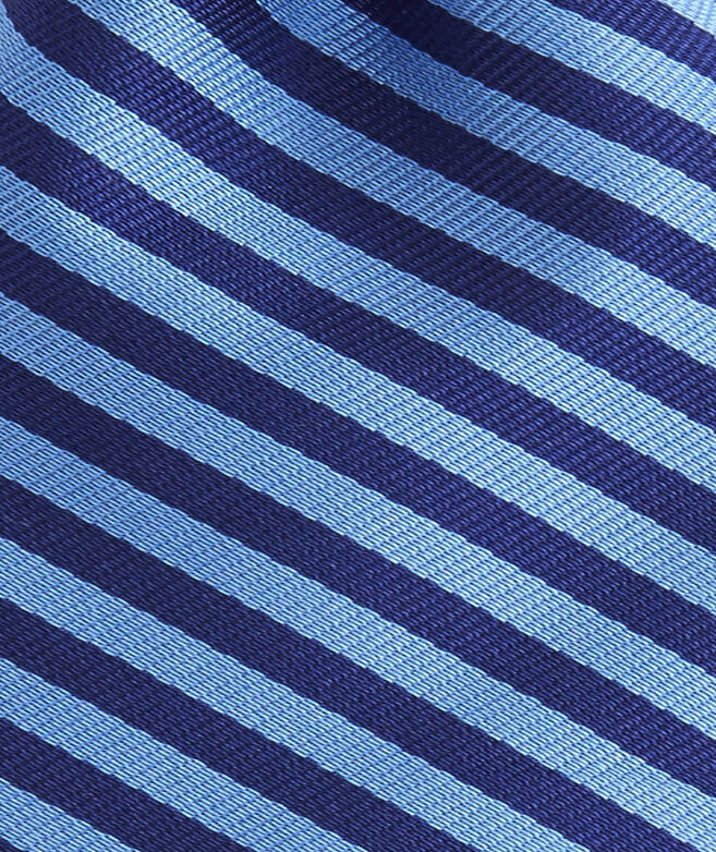 Preppy Slim Cut Striped Tie in Silk Wool Blend