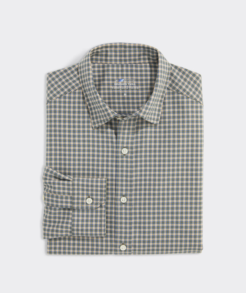 On-The-Go Brushed Twill Check Shirt