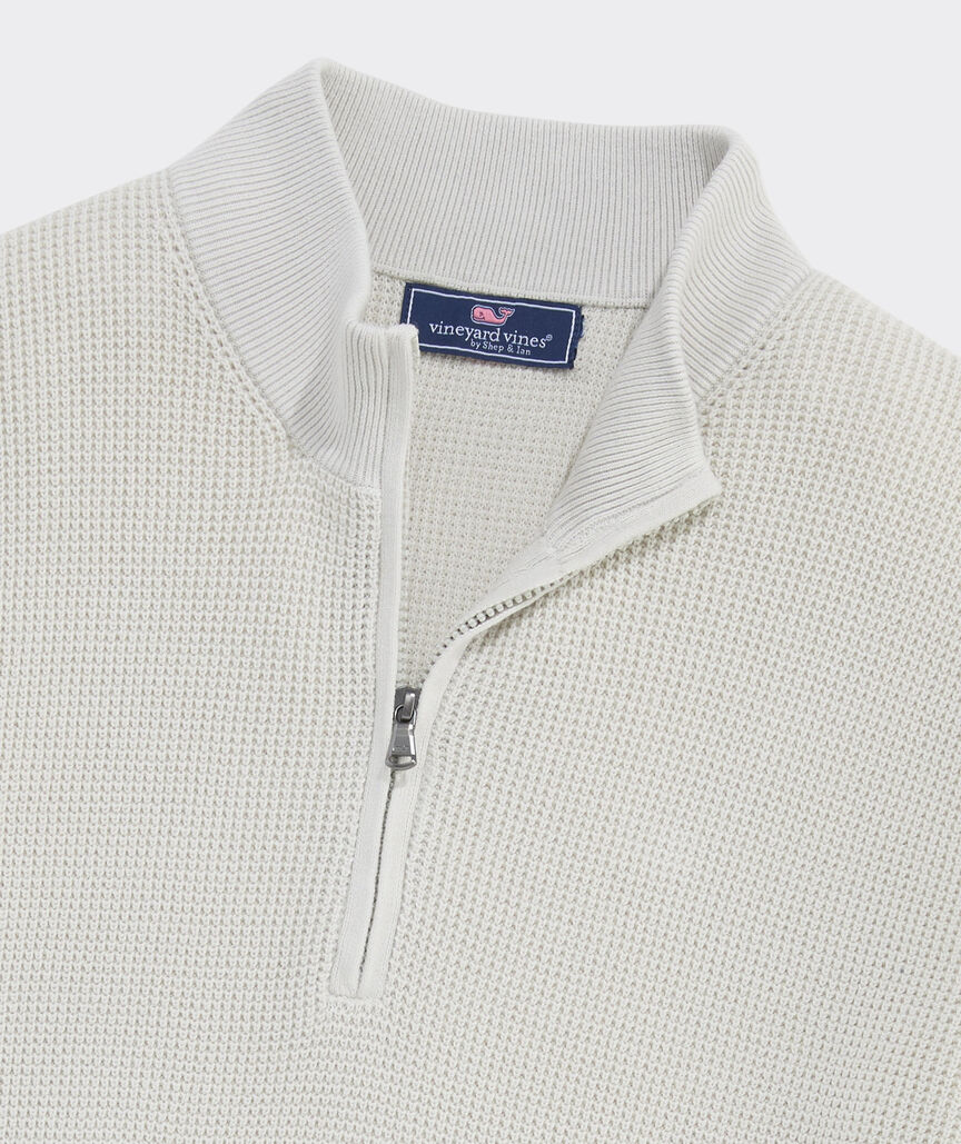 Garment-Dyed Beach Waffle Quarter-Zip