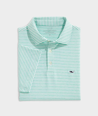 Vineyard Vines Heathered Winstead Sankaty Polo Shirt (Heathered Antigua) (Size: Medium)