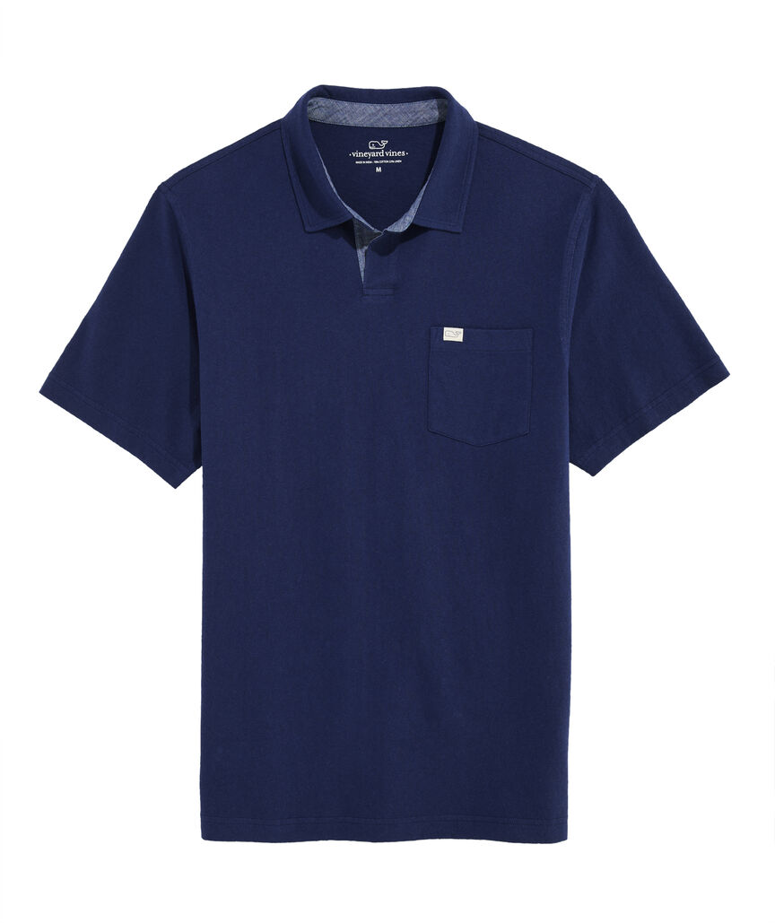OUTLET Cotton Linen Jersey Relaxed Polo