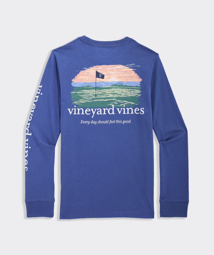 Boys' Oceanfront Golf Long-Sleeve Pocket Tee