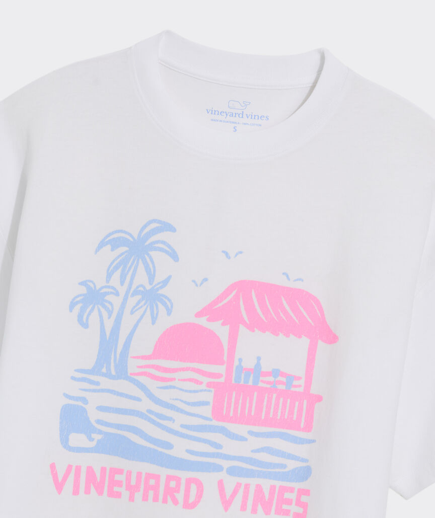 Women's Garment-Dyed Beach Bar Scenic Boxy Tee