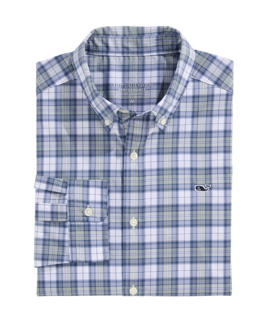 OUTLET Performance Nylon Plaid Shirt