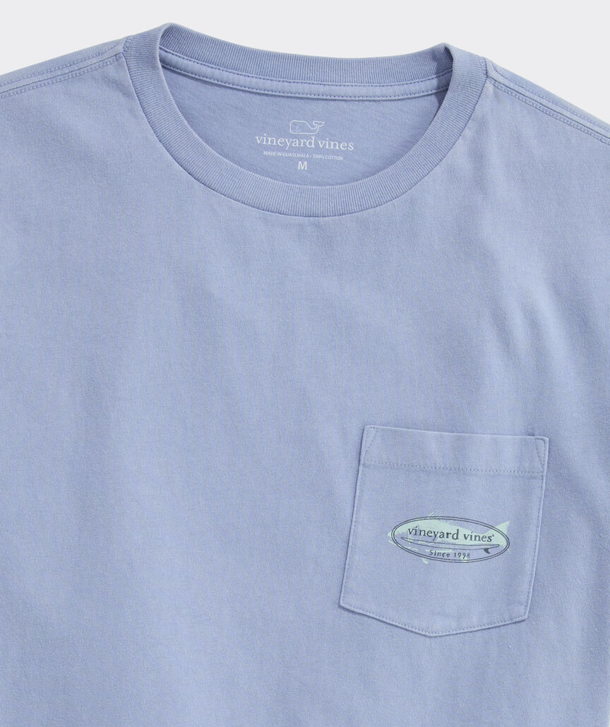 Fish Surf Icon Short-Sleeve Pocket Tee