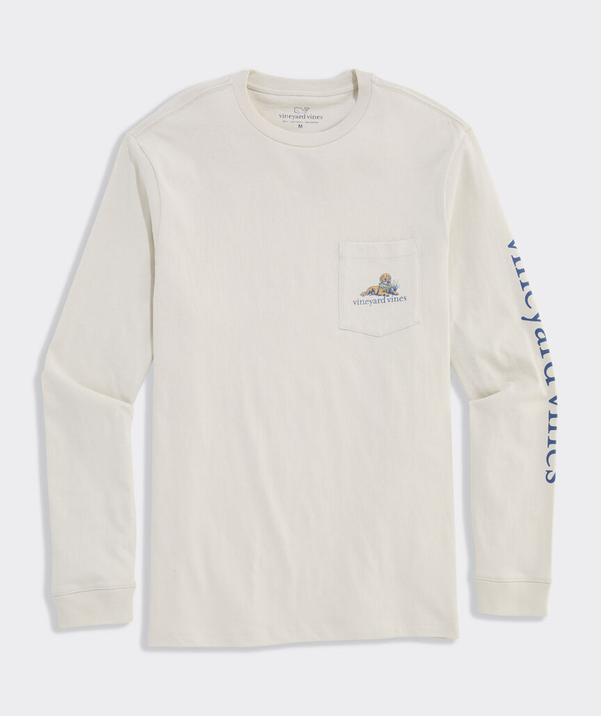 Camo Cooler Dog Long-Sleeve Pocket Tee