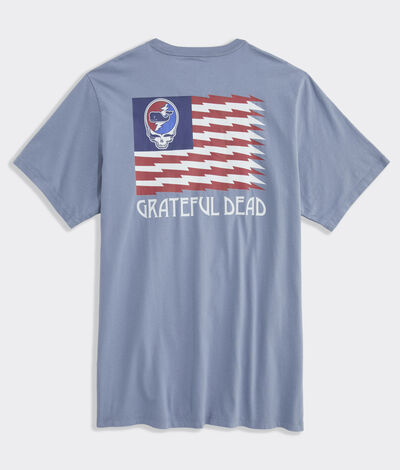 Grateful Dead x vineyard vines USA Flag Short-Sleeve Pocket Tee (Summer Evening) (Size: L)