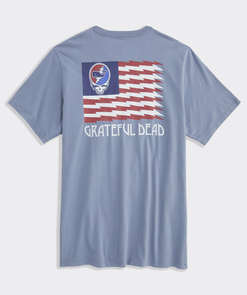 Grateful Dead x vineyard vines USA Flag Short-Sleeve Pocket Tee