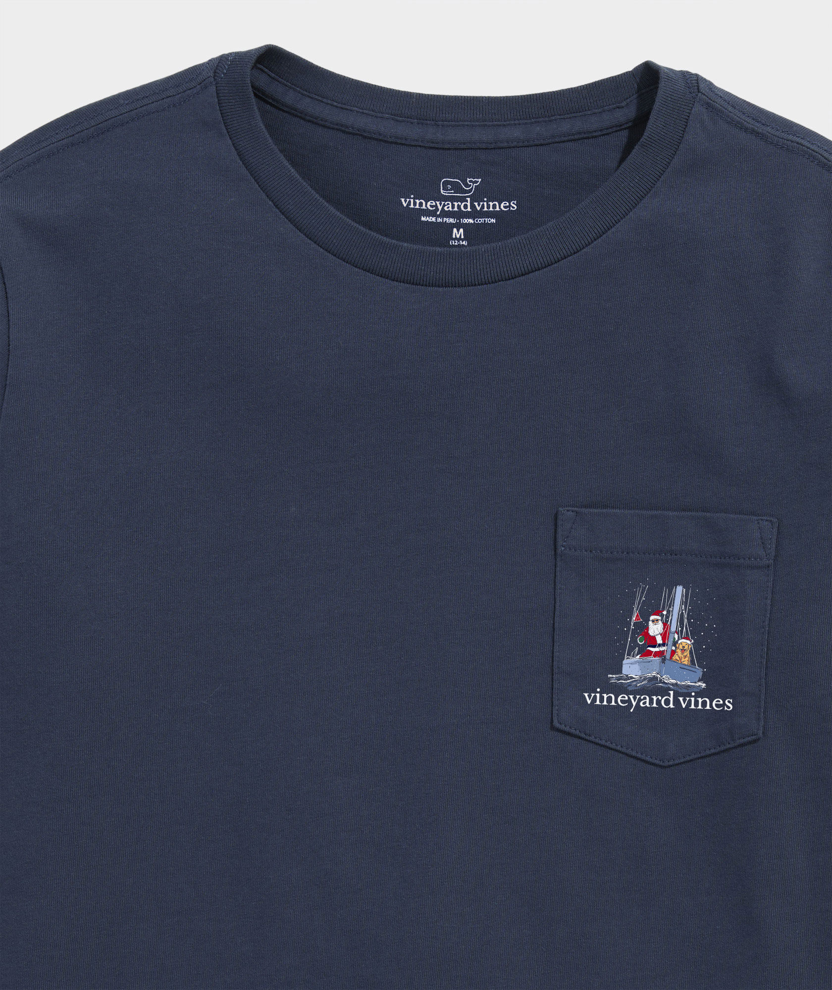 Santa Sailing Long-Sleeve Pocket Tee