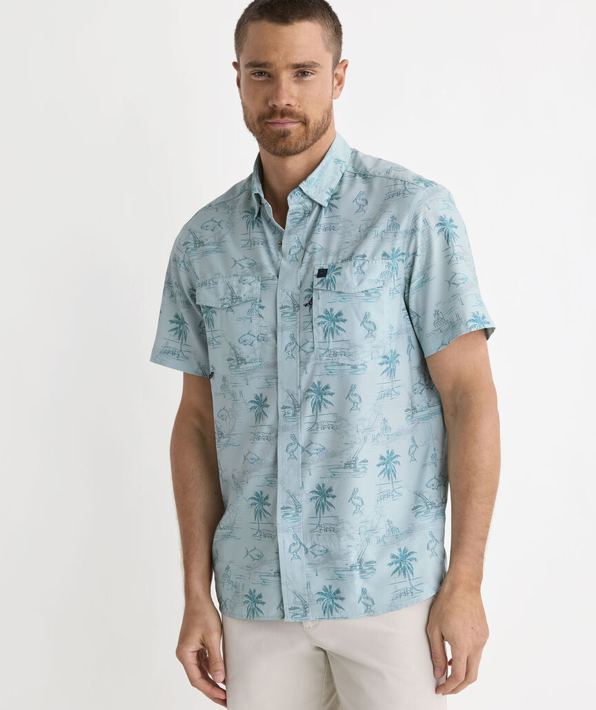 Performance Permit To Fish Short-Sleeve Harbor Shirt