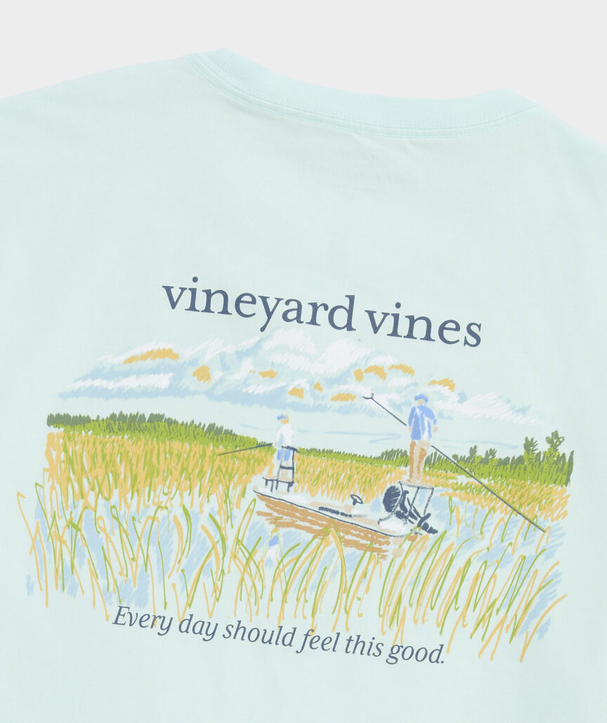 Marsh Sketched Scenic Short-Sleeve Pocket Tee