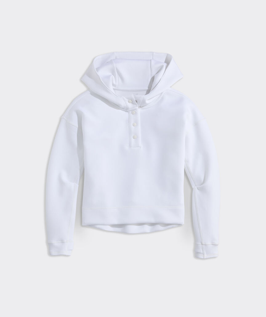 Hooded Snap-Front Pullover