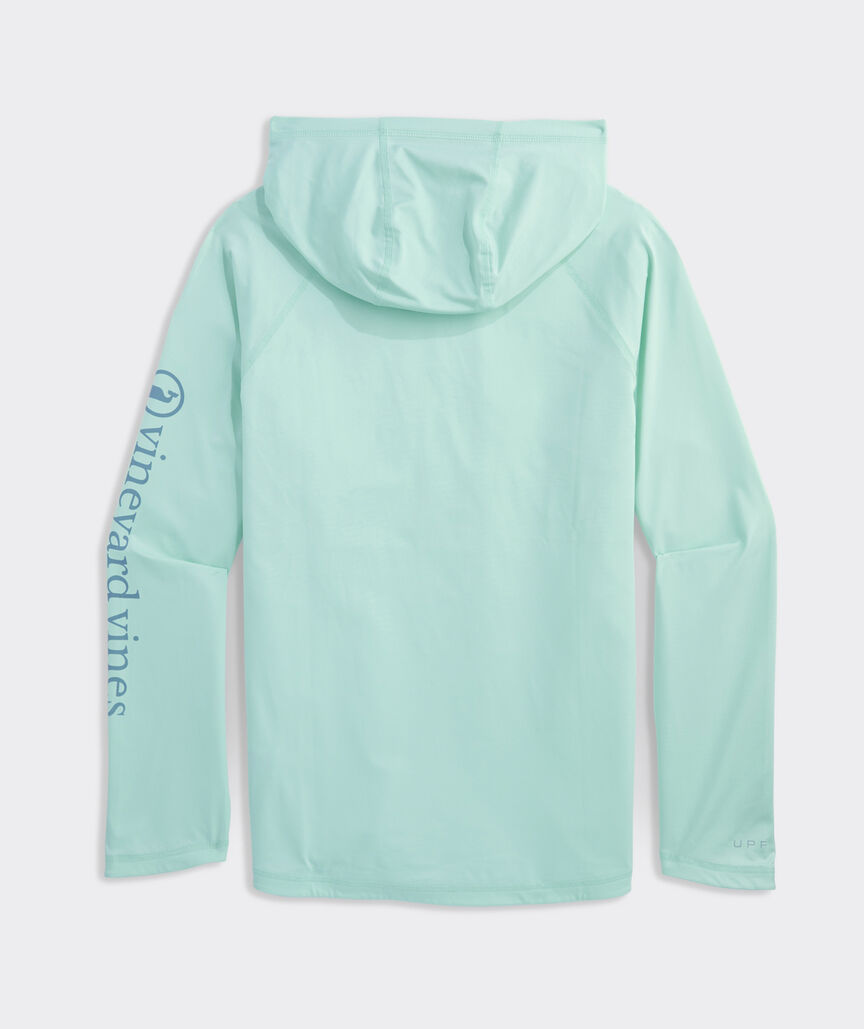 Performance Whale Dot Long-Sleeve Harbor Hoodie Tee