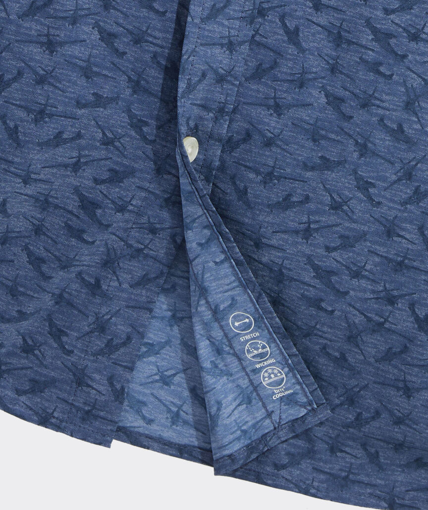 Island Seaplane Performance Cotton Short-Sleeve Shirt