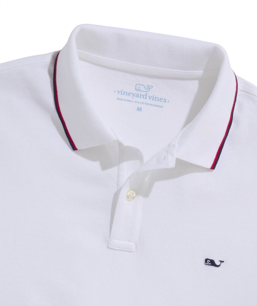 OUTLET Tipped Stretch Pique Polo