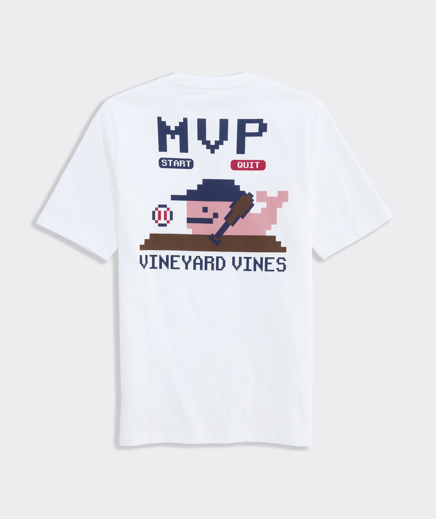 Boys' Baseball Pixel Whale Short-Sleeve Pocket Tee