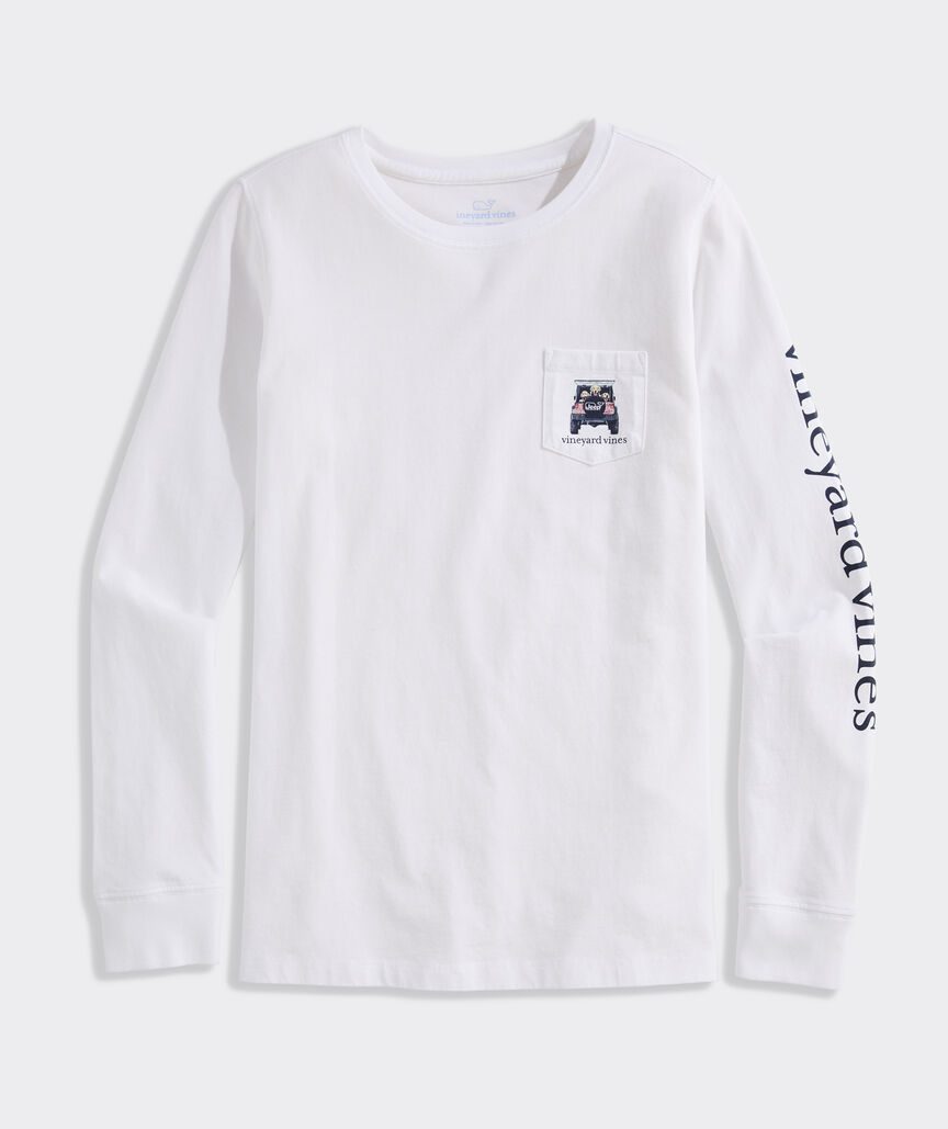 Jeep Collection Women's Road Dogs Long-Sleeve Pocket Tee