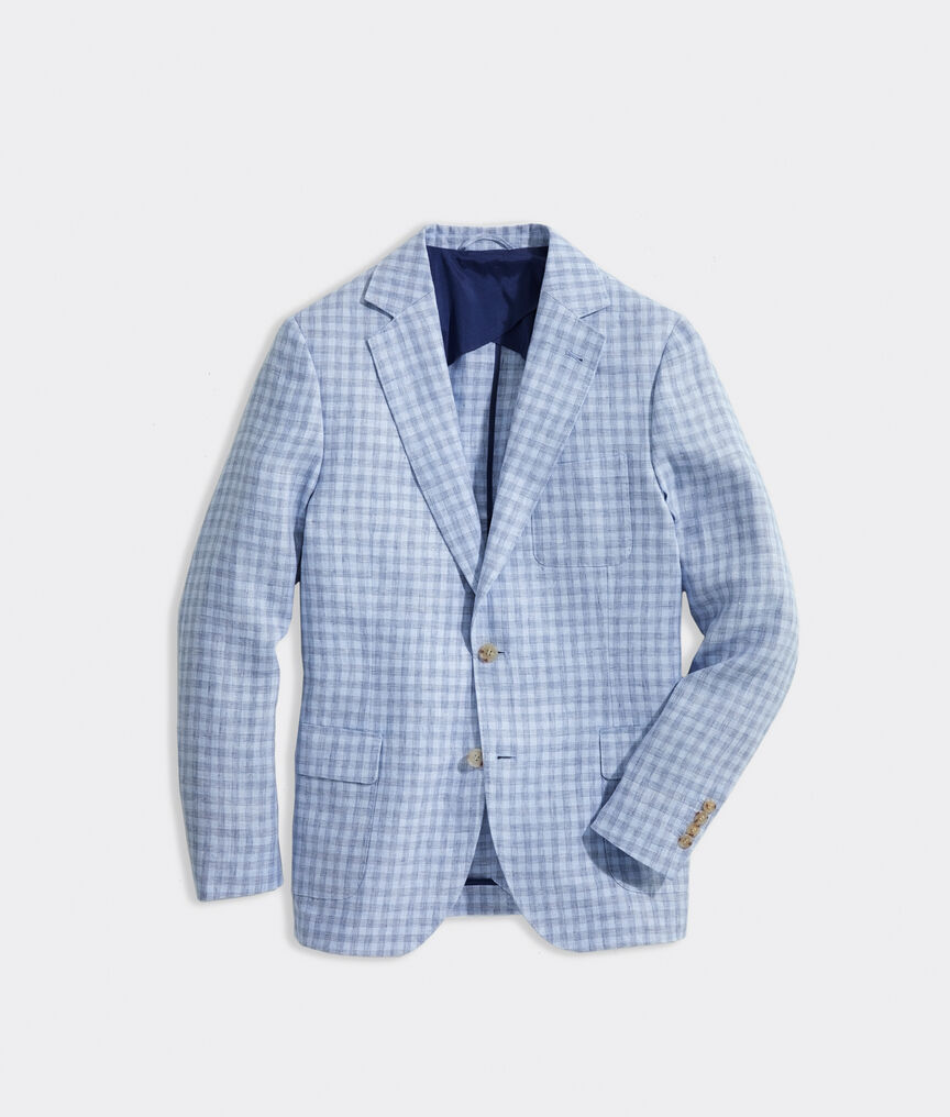 Gingham Linen Greenwich Blazer