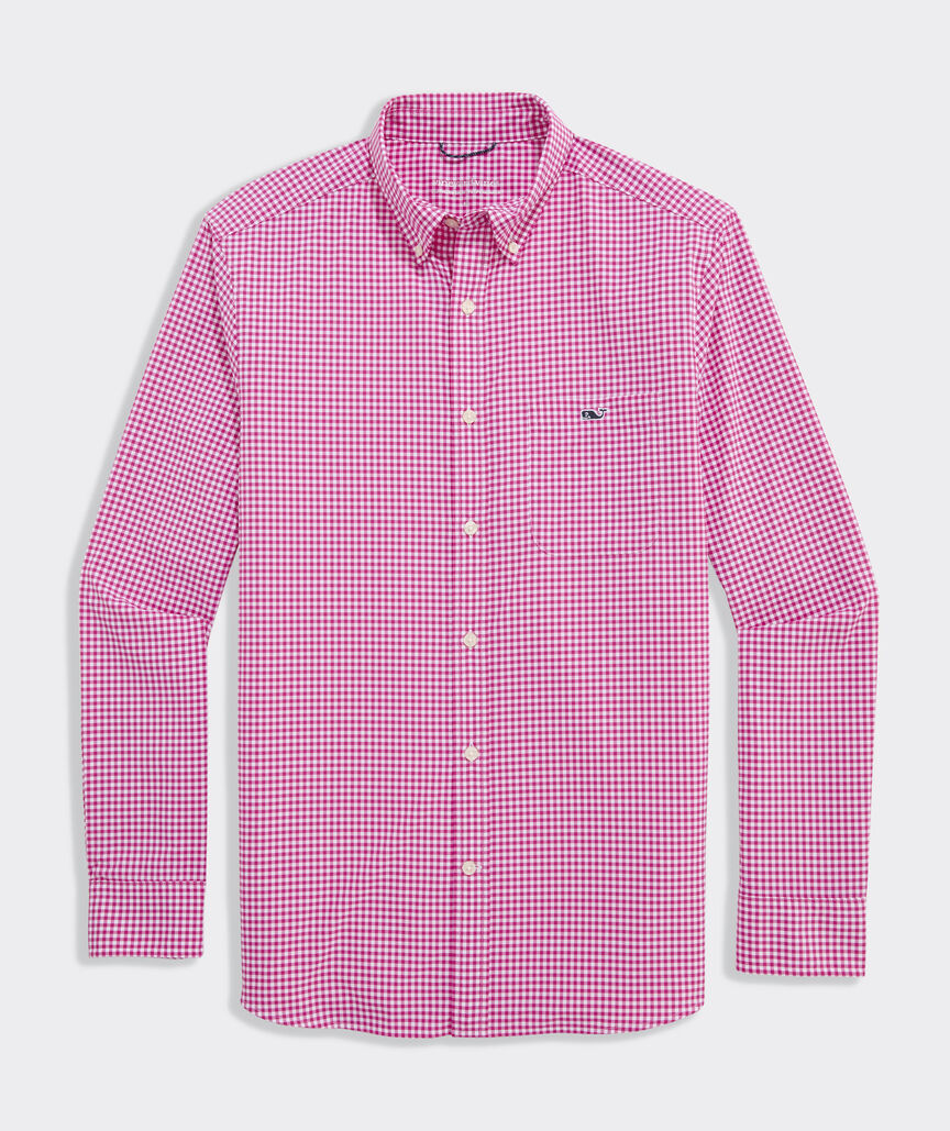 Performance Coral Reef Gingham Featherweight Shirt