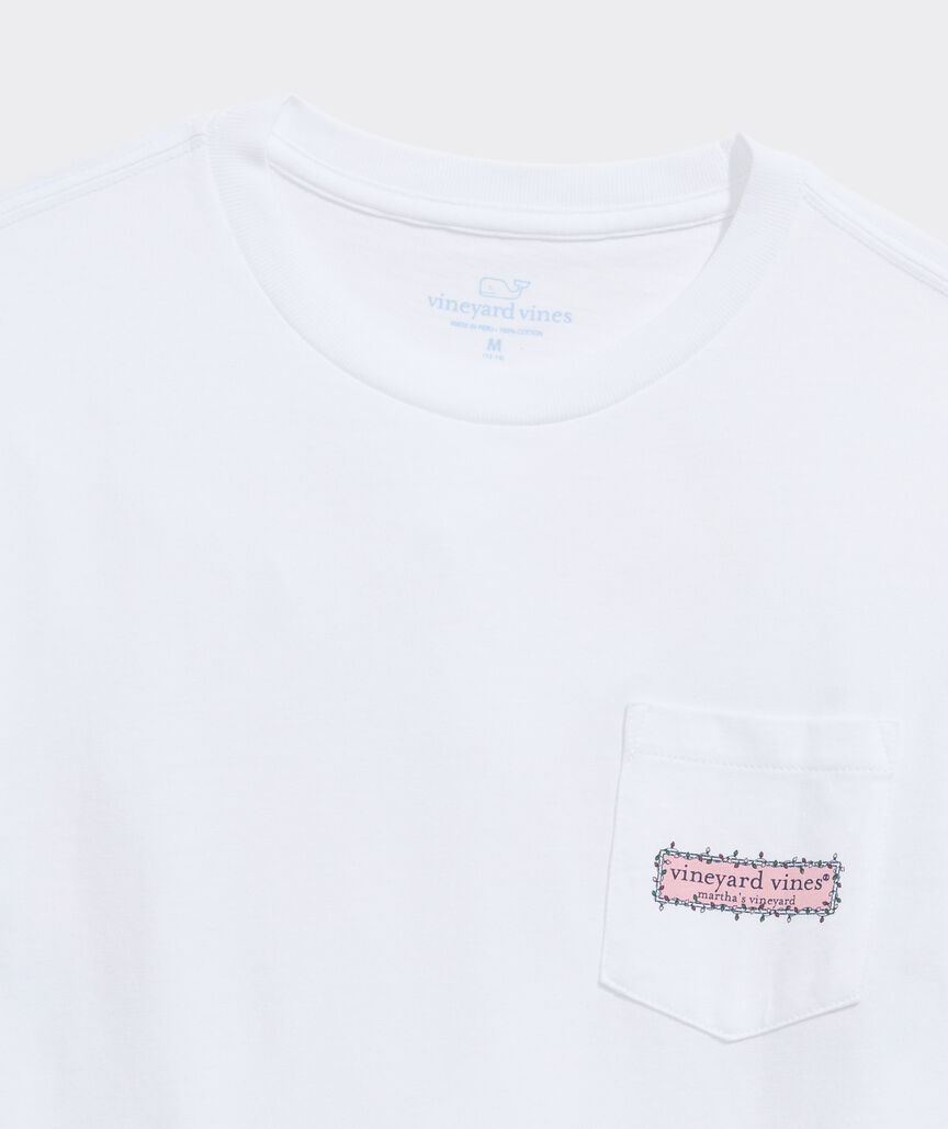 Boys' String Lights Pups Logo Box Long-Sleeve Pocket Tee