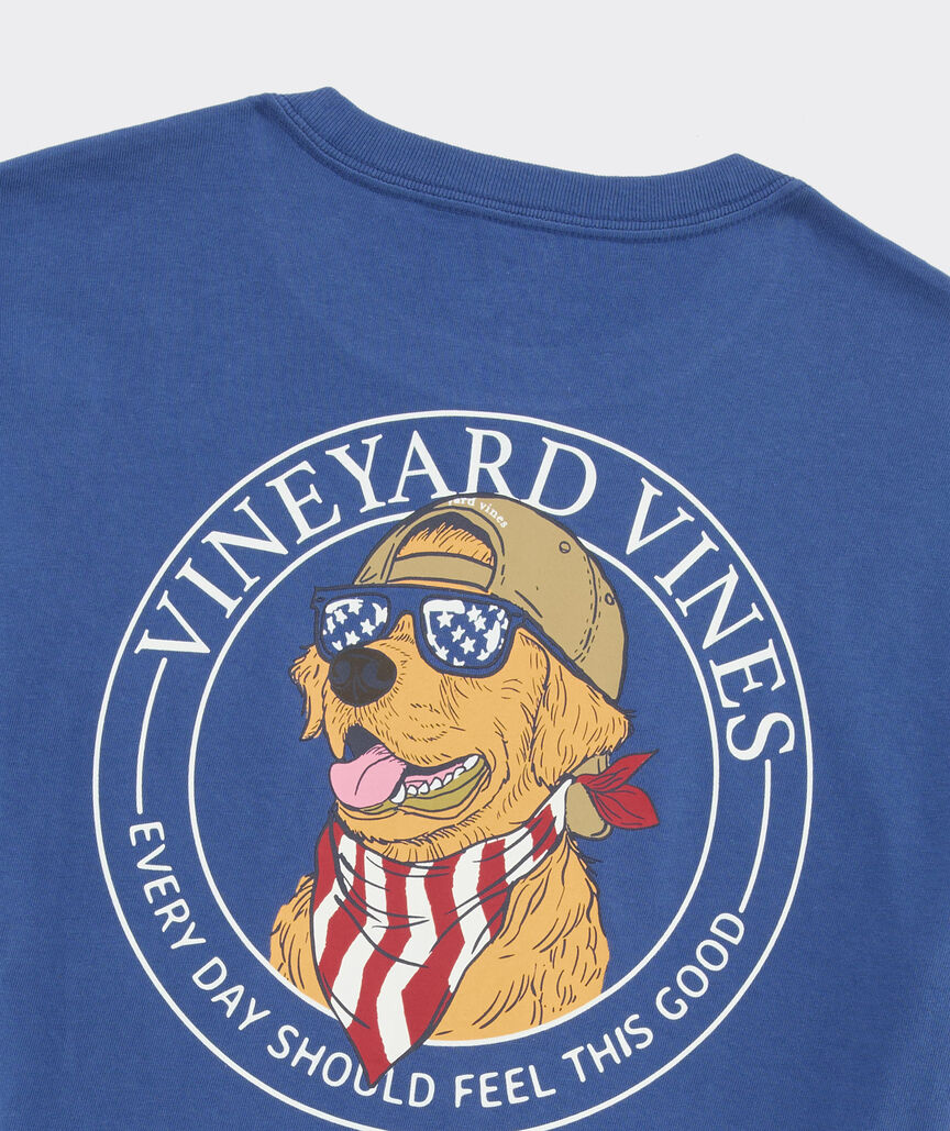 America Dog Short-Sleeve Pocket Tee