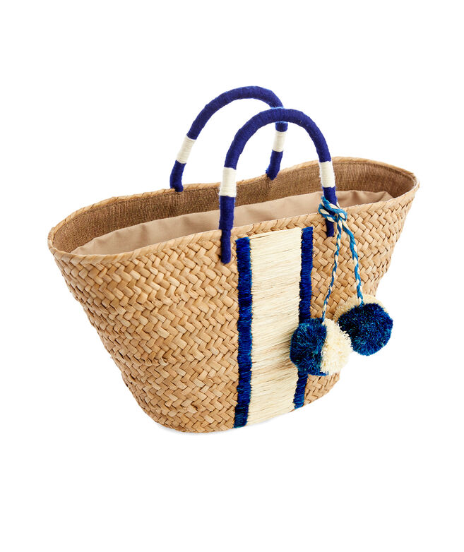 Shop Kayu Striped Straw Basket Bag at vineyard vines