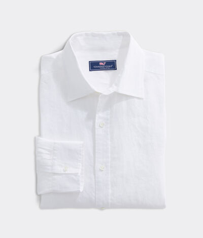 Vineyard Vines Linen Solid Shirt (White) (Size: XL)