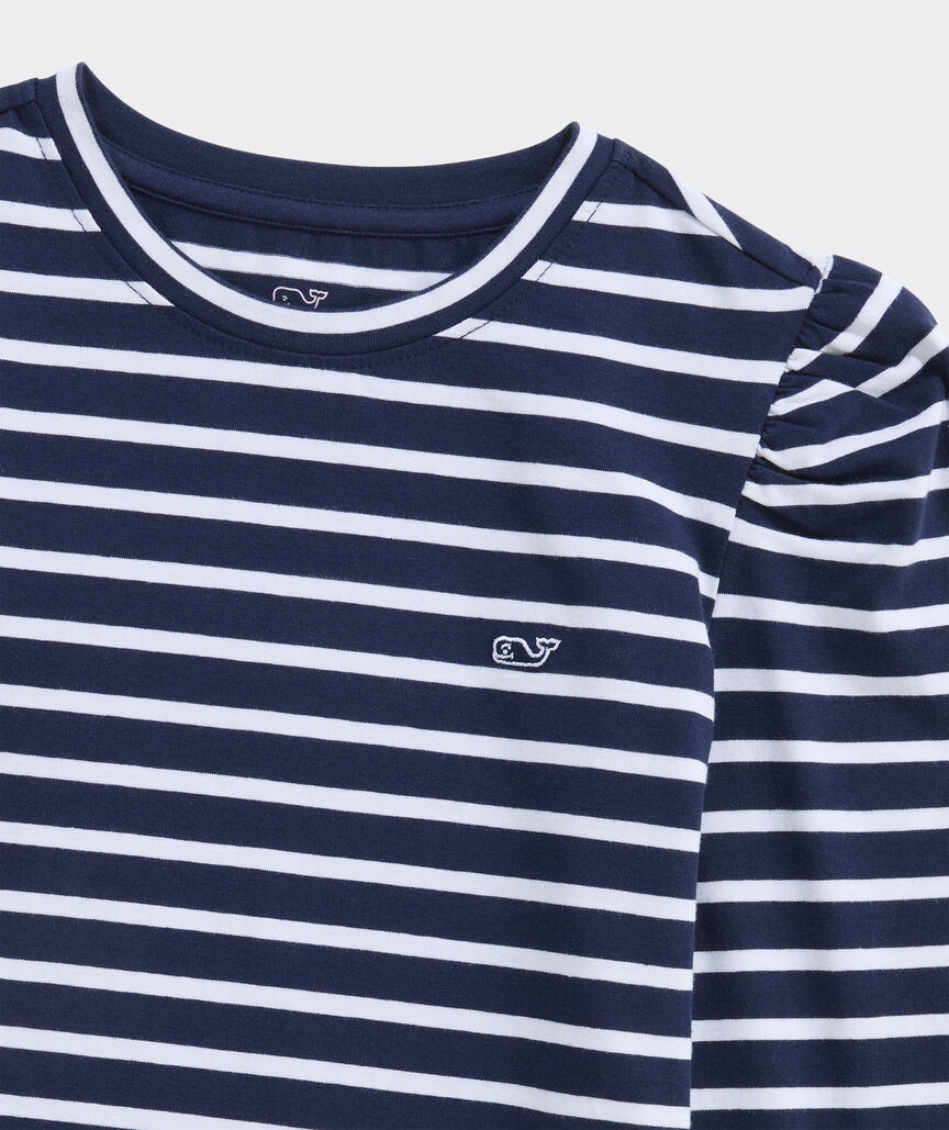 Girls' Puff-Sleeve Jersey Dress